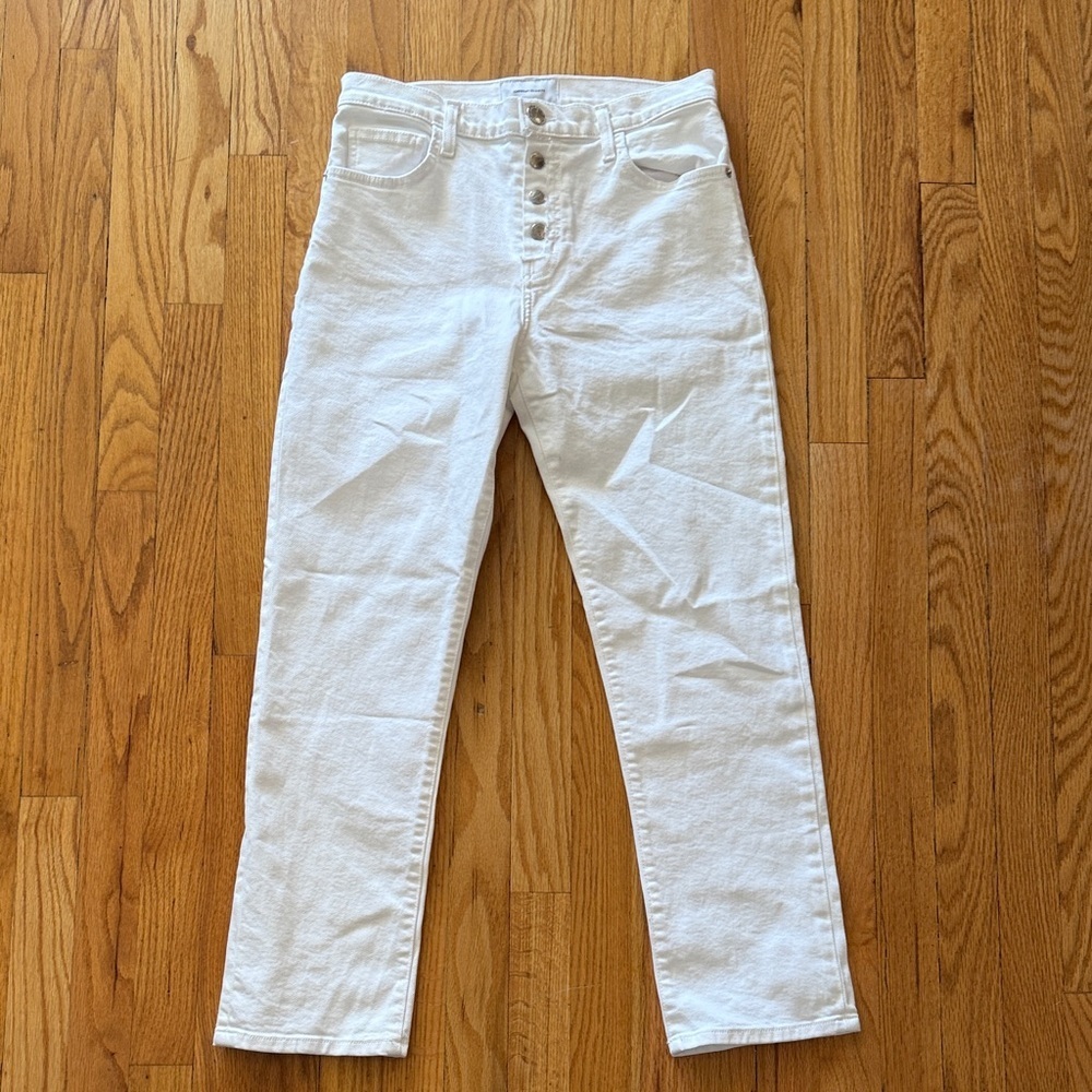 Current Elliott sz 27 NWT The Original Straight White Button-Fly Jeans $228